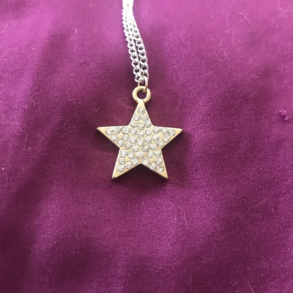 A gold star necklace